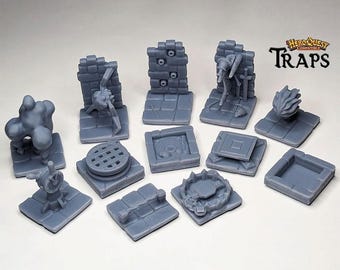 25mm Traps HeroQuest Compatible Floor/Wall HD Dungeon Terrain Miniature | Dungeons & Dragons Campaign Scenery, Boardgame upgraded meeples