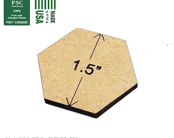 1.5" 38mm Hex Bases MDF | TTRPG, Battlefield RPG, Basing, Terrain Scenery, Game Terrain, Gamer Models, BattleTech, epic 40k