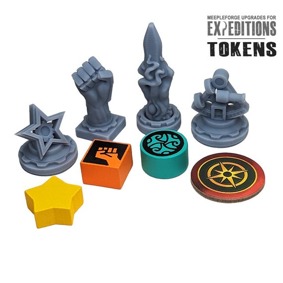 Scythe Expeditions Upgraded Tokens 54pcs Board Game Upgrades, 3D