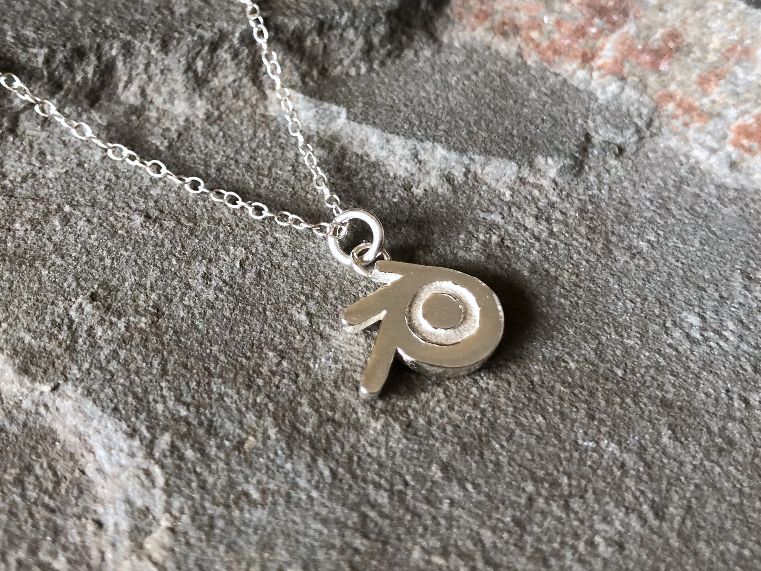 Blender 3D Sterling Silver Large Necklace