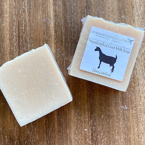 Unscented Goat Milk Soap - FAST SHIPPING - Bar Soap - Handmade Soap - Fragrance Free Soap - Christmas Gift - Natural Soap