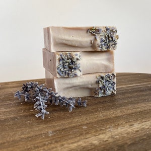 Lavender Goat Milk Soap - Relaxing Gift - Skin Care - Gift for Her - Calming Soap - Nighttime Body Care - Natural Soap - Gift for Her