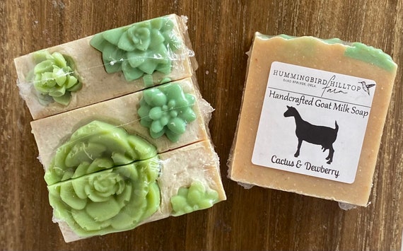 Handcrafted Cactus Flower Goat Milk Soap: Natural Body Care