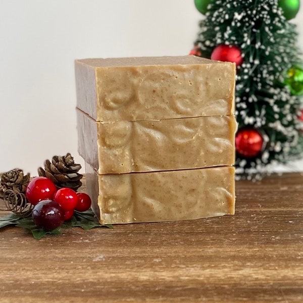 Christmas Splendor Goat Milk Soap - Handmade - Farm Fresh - Skin Care - Stocking Stuffer