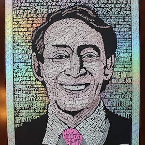HARVEY MILK: Hope Will Never Be Silent Typographic Portrait (Metallic Variants) Print