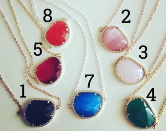 Cat Eye Stone Pendant - Choose Your Color and Metal