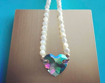 Heart Among Pearls Necklace