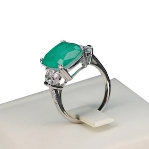 BACK IN STOCK Best Seller Unique Simulated Paraiba Tourmaline Ring, Engagement Ring, Statement Ring image 5