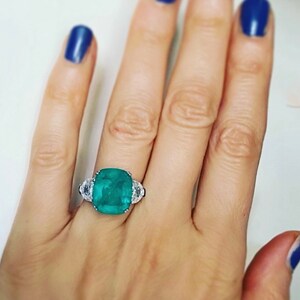 BACK IN STOCK Best Seller Unique Simulated Paraiba Tourmaline Ring, Engagement Ring, Statement Ring image 4