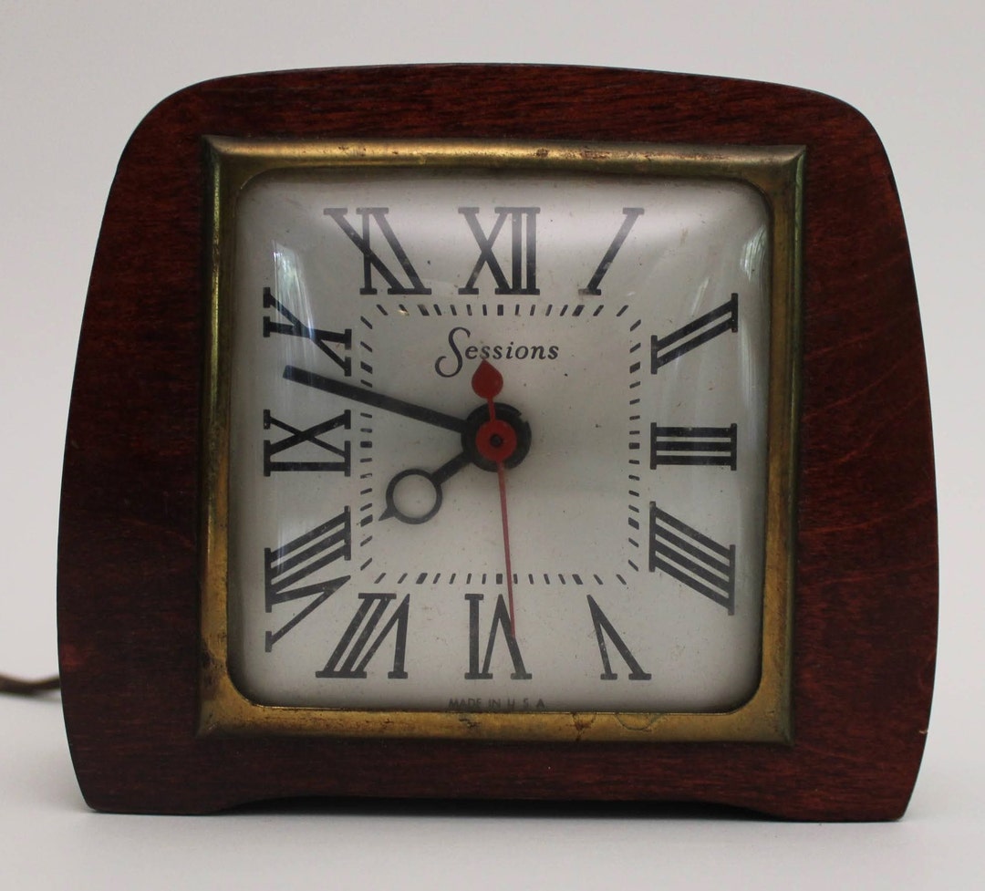 Session Clock Company Wooden Electric Clock Etsy