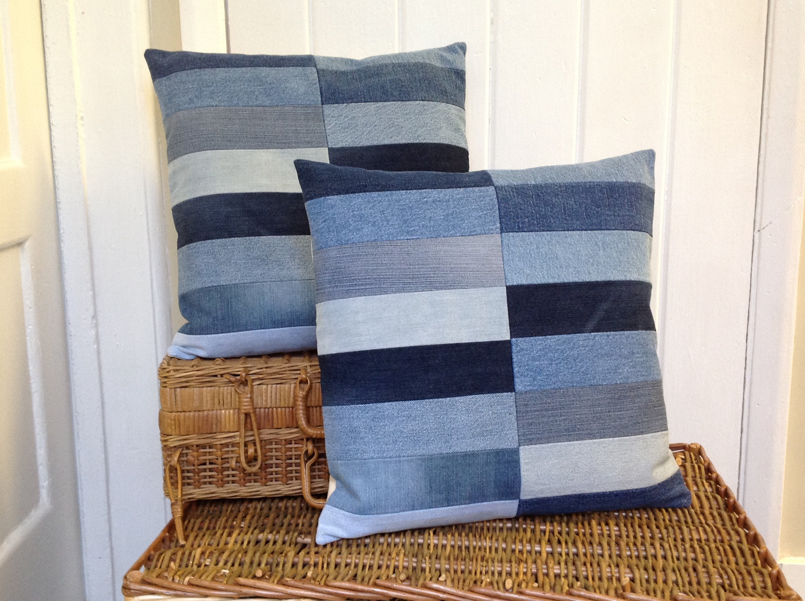 denim cushion covers