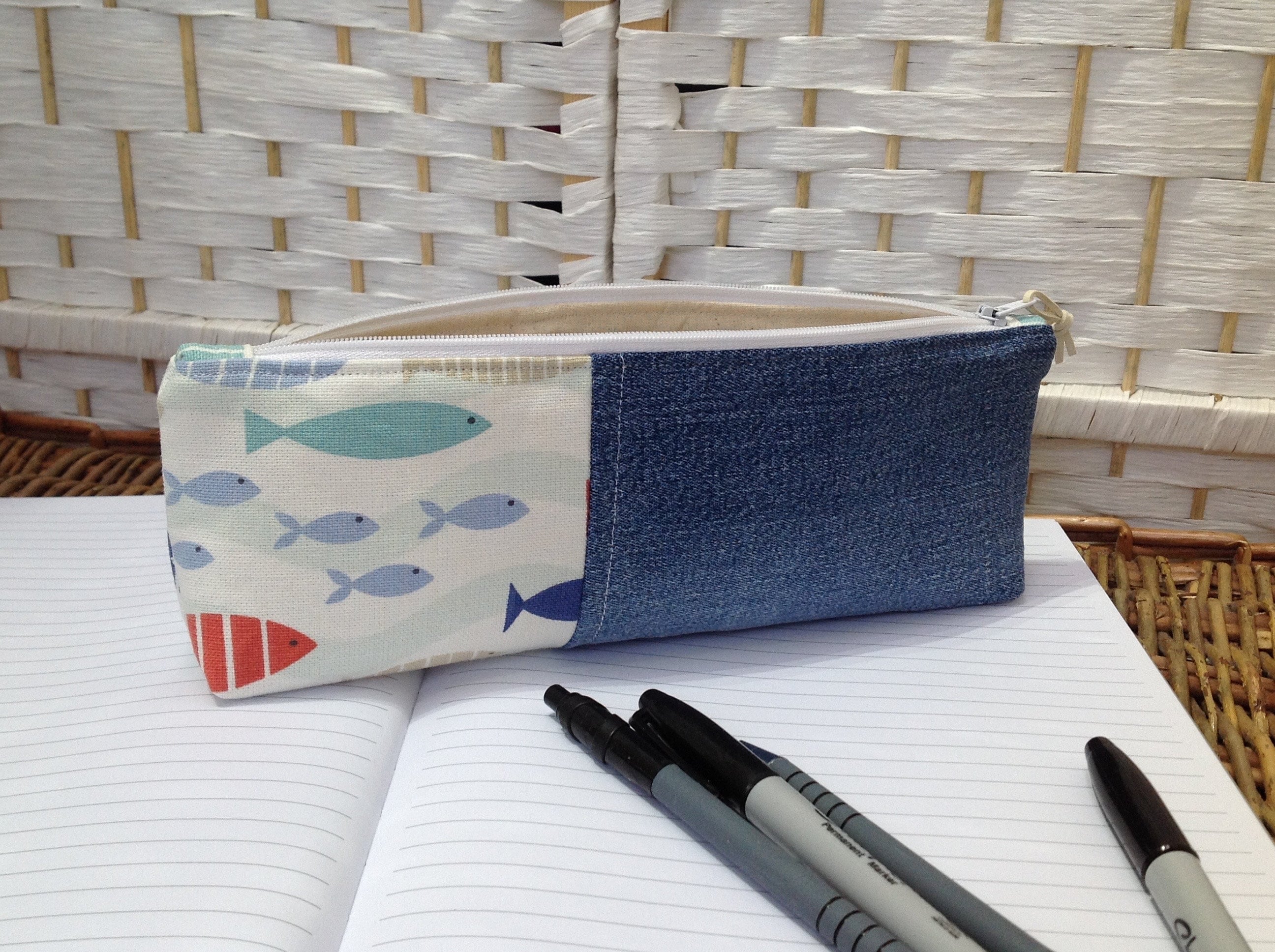 Creative Fish Shape Pencil Case Realistic Fish Pen Bags With Zipper Makeup  Pouch Gift Pen Box