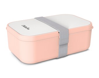 Chatterbox Sustainable Reusable Sealed Lunch Bento Box Food Storage Container to go 1 Litre - Pressed Coral Pink Gift Ideas - Kids Adults