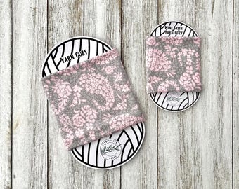 Yarn Cozy, Valentine's Day, Pink and Grey, Paisley, Yarn Hug, Yarn Cake Holder, Skein Coat, Yarn Management, Organizer, Cake Cozy, Accessory