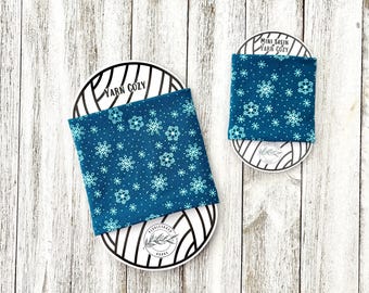Yarn Cozy, Winter, Snowflakes, Blue, Snow, Yarn Hug, Yarn Cake Holder, Skein Coat, Yarn Management, Yarn Organizer, Cake Cozy, Accessory