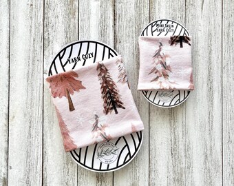 Yarn Cozy, Winter, Trees, Forest, Pink Trees, Yarn Hug, Yarn Cake Holder, Skein Coat, Yarn Management, Yarn Organizer, Cake Cozy, Accessory