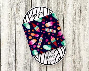 Yarn Cozy, Popsicles, Summer, Yarn Cake Holder, Yarn Hugger, Skein Coat, Yarn Management, Yarn Organizer, Cake Cozy, Knitting/Crochet Tool