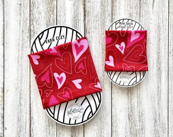 Yarn Cozy, Valentine's Day, Pink Hearts, Love, Yarn Hug, Yarn Cake Holder, Skein Coat, Yarn Management, Organizer, Cake Cozy, Accessory