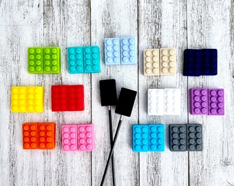 Building Bricks Stitch Stoppers, Needle Stoppers, Point Protectors, Knitting Notion, Knitting Accessory, Needle Huggers, Silicone