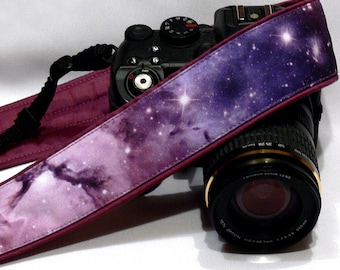 Camera Strap Space, Galaxy Camera Strap, XL Camera Strap Personalized, Camera Accessories. Christmas Gift Idea.  Embroidered Camera Strap