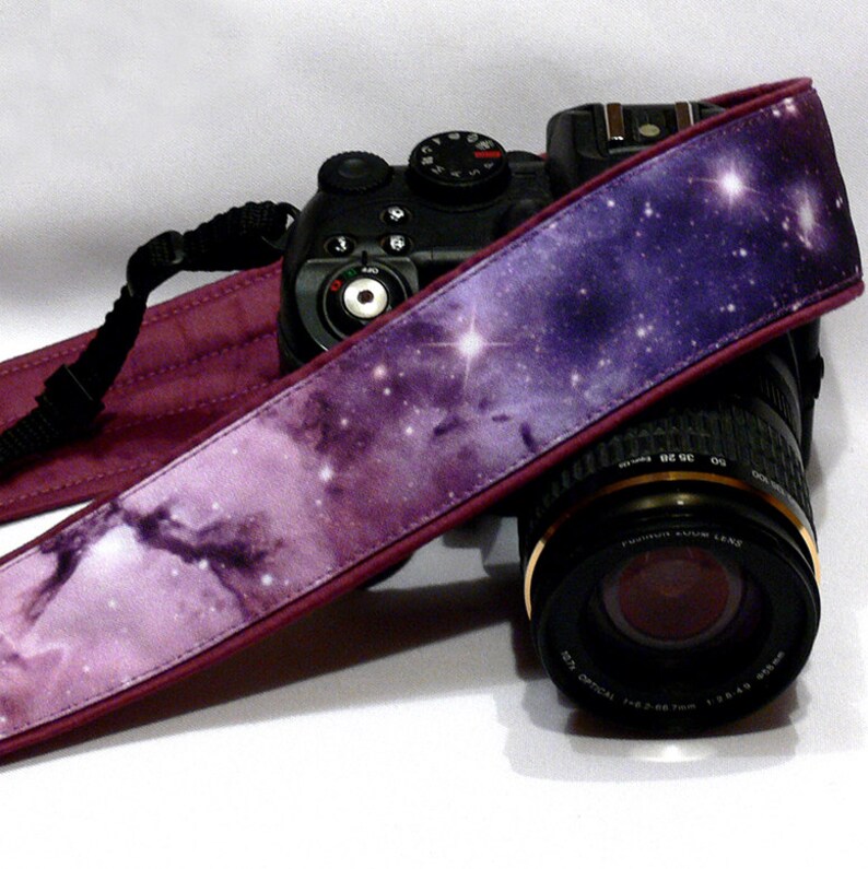 Camera Strap Space, Galaxy Camera Strap, XL Camera Strap Personalized, Camera Accessories. Christmas Gift Idea.  Embroidered Camera Strap 