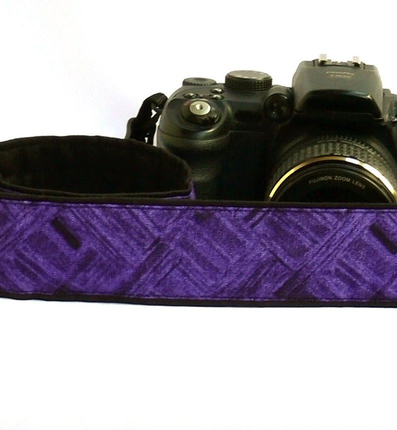 Purple Camera Strap. DSLR SLR Camera Strap. Camera Strap. Camera Accessories. Personalized Camera Strap image 1