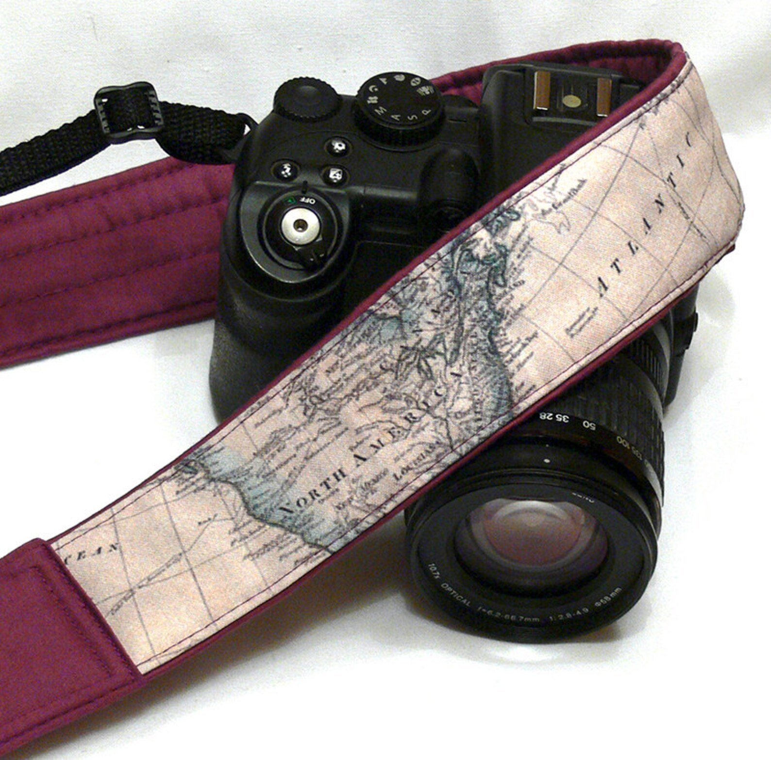 Camera Strap. World Map Camera Strap. Personalized Camera Etsy