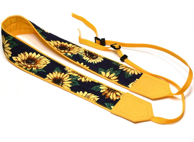 Sunflowers Camera Strap. DSLR SLR Mirrorless Camera Strap. Canon Nikon Camera Strap. image 2