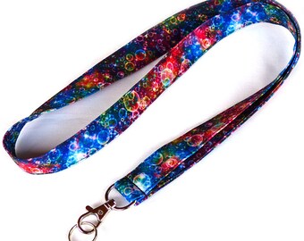 Kleurrijk koord. Sleutelkoord. Bubbels Lanyard. ID-houder. Mode accessoires