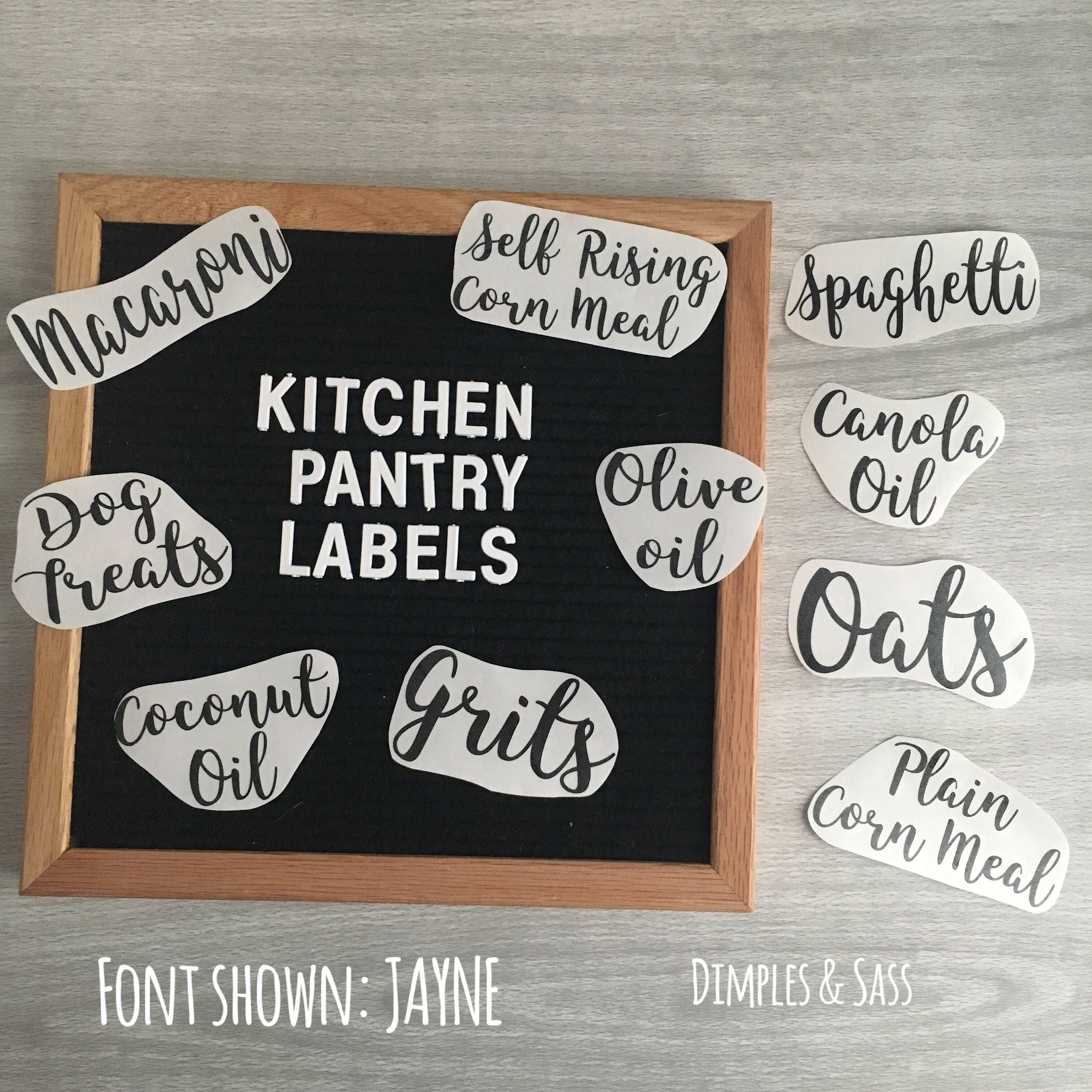 Kitchen Container Organizational Labels Customizable Pantry Etsy