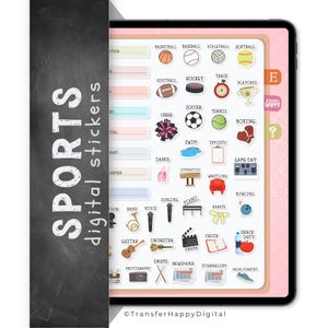 42 Sports & Extra-Curricular Digital Stickers, Compatible with ANY Digital Planner App (including GoodNotes)