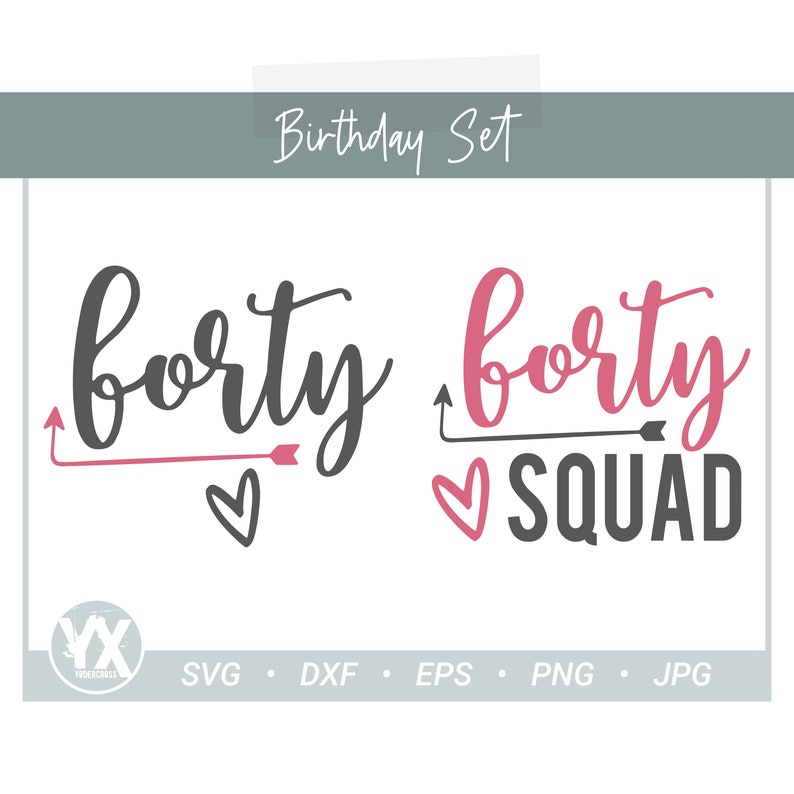 Download 40 SVG File 40th Birthday SVG File Forty and Forty Squad ...
