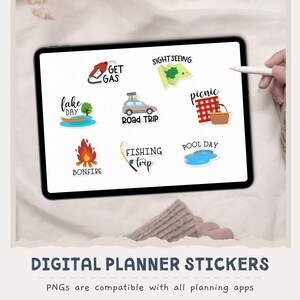 35 Travel & Adventure Digital Stickers, Compatible with ANY Digital Planner App (including GoodNotes) image 3