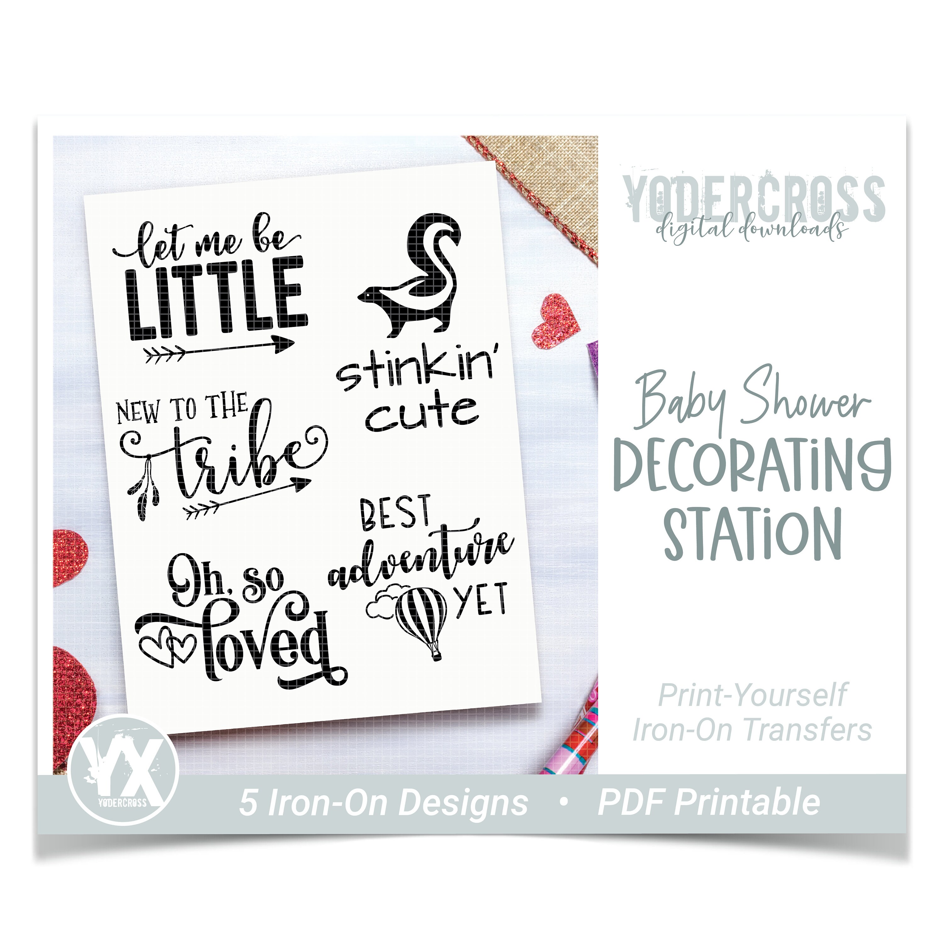 Baby Shower Decorating Station Printable PDF Digital Files | Etsy