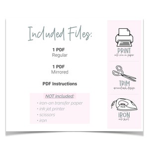 Printable Iron-ons for Baby Shower Decorating Station 5 | Etsy