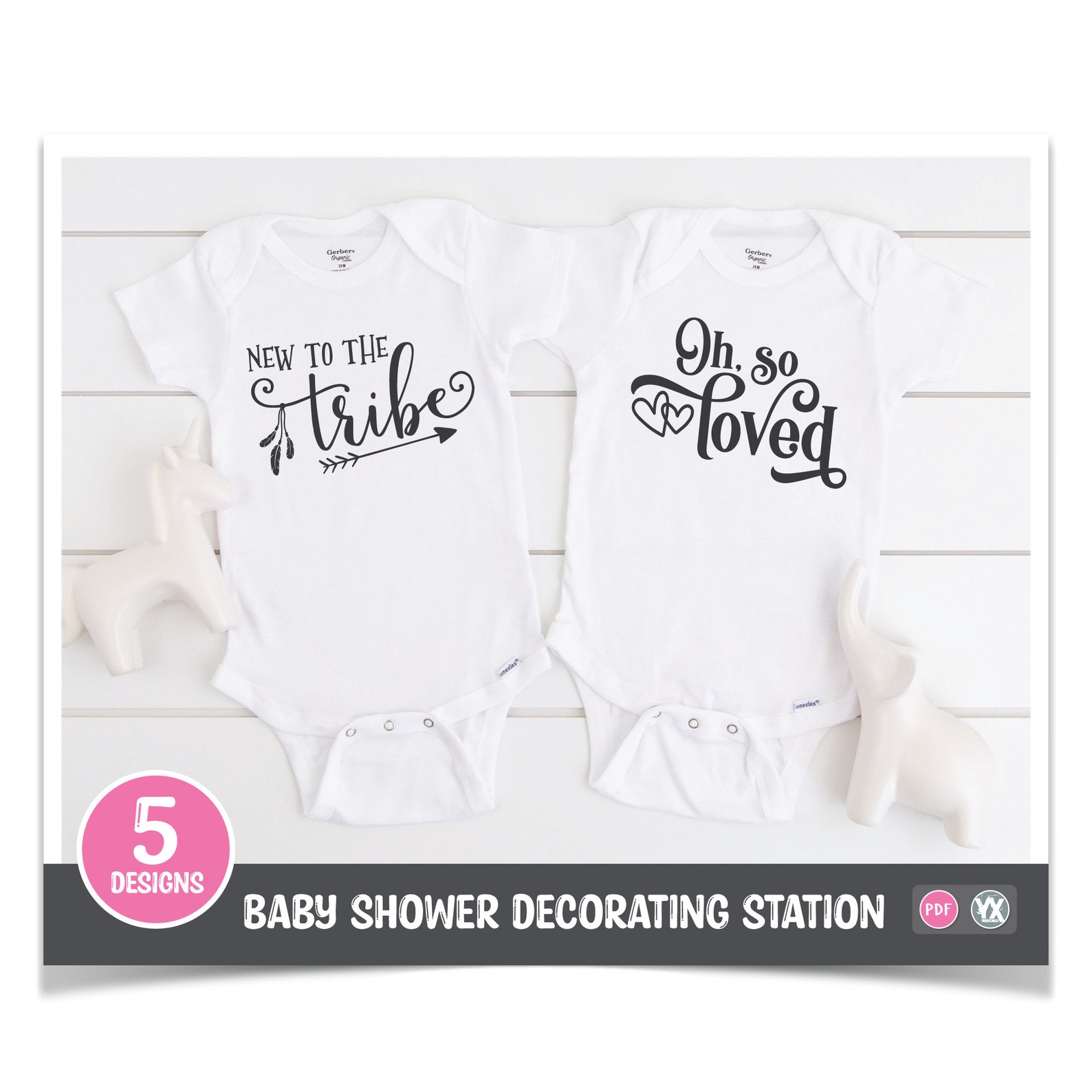 Baby Shower Decorating Station Printable PDF Digital Files - Etsy