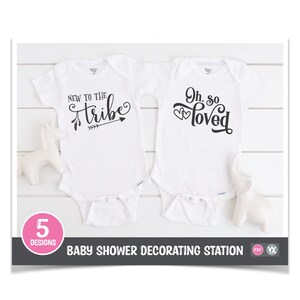 Baby Shower Decorating Station Printable PDF Digital Files ONLY digital ...