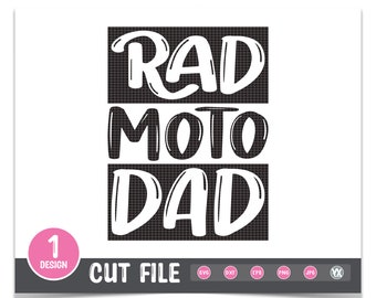 Motocross Dad SVG - Rad Moto Dad SVG - Dirtbike Dad SVG - Digital Files Only