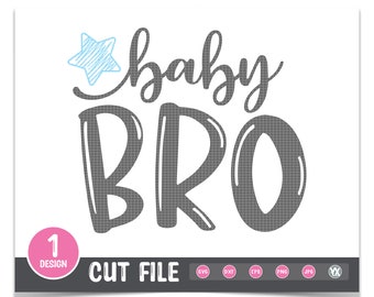 Baby Bro SVG - Baby Brother SVG Cut File - Digital Files Only - Little Brother SVG