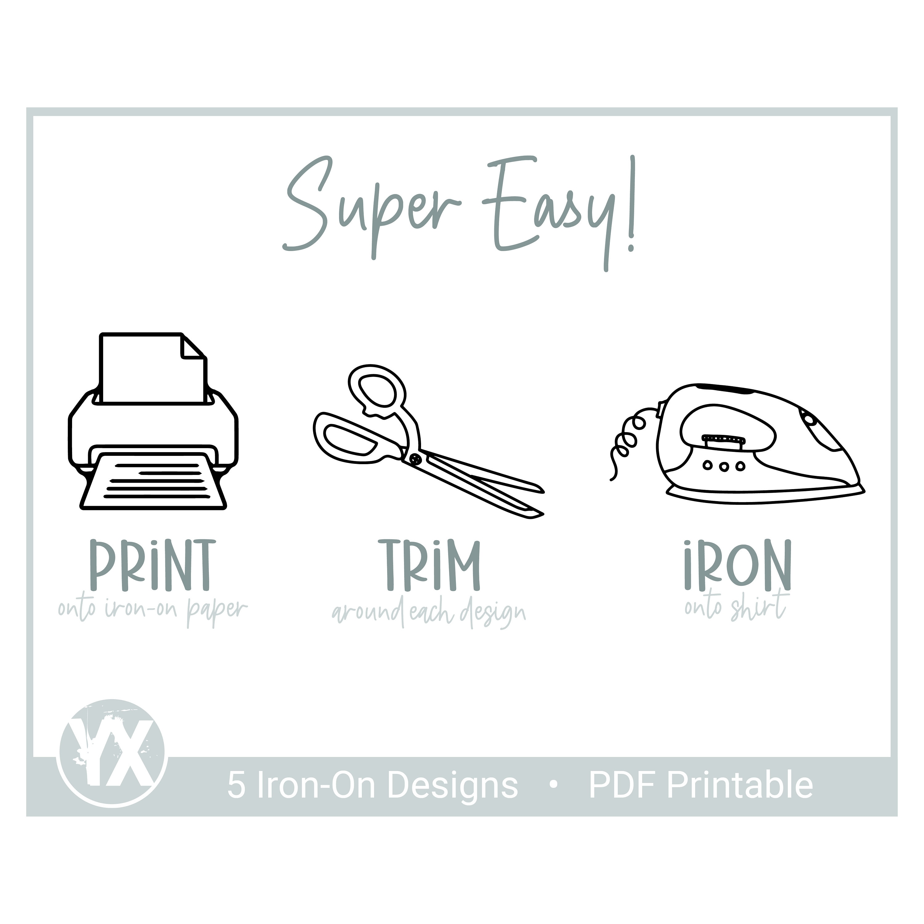 Printable IronOns for Girl Baby Shower Decorating Station 5 Etsy