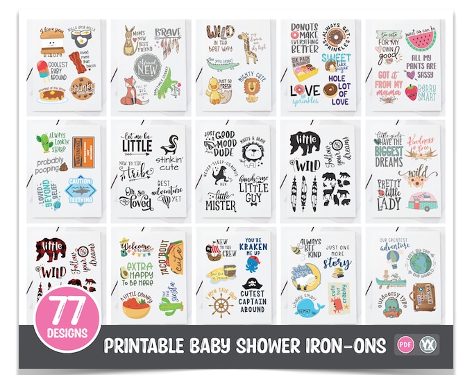 Onesie Station Ironon Kit Onesie Decals Baby Shower Decals Etsy