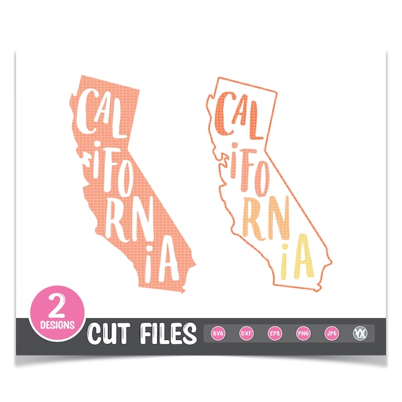 California Car Decal SVG California State Outline SVG Etsy