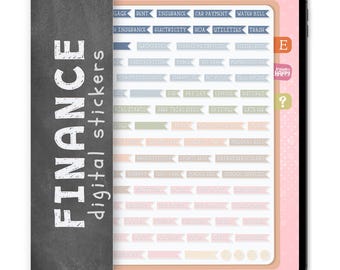 81 Budget Finance Digital Stickers, Compatible with ANY Digital Planner App (including GoodNotes)