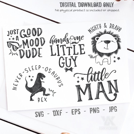 Download Baby Boy SVG Bundle 5 Cut File Designs in Svg dxf png jpg | Etsy
