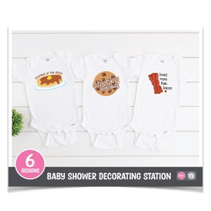 Printable Iron-ons for Baby Shower Decorating Station 6 - Etsy