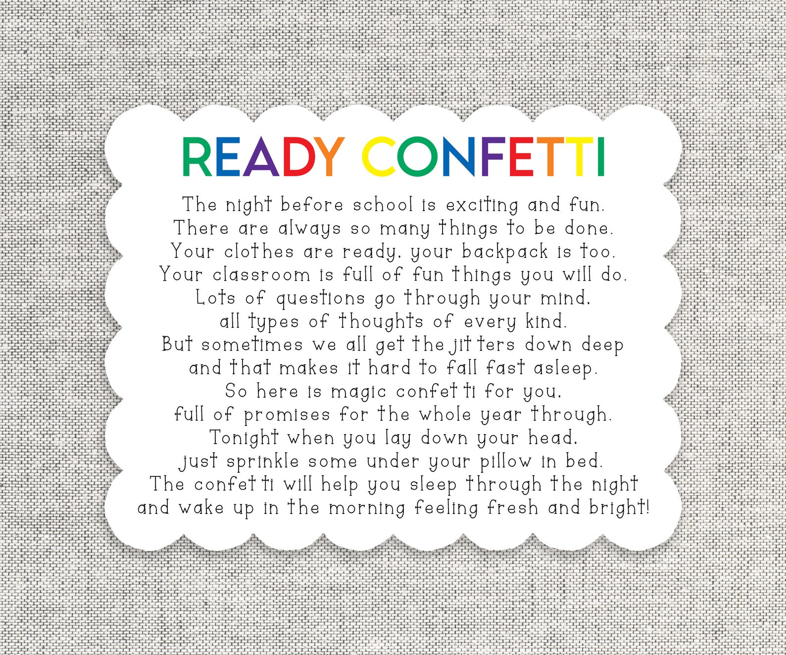 Ready Confetti Poem Free Printable Printable Blank World Ready Confetti Poem Free Printable Printable Blank World