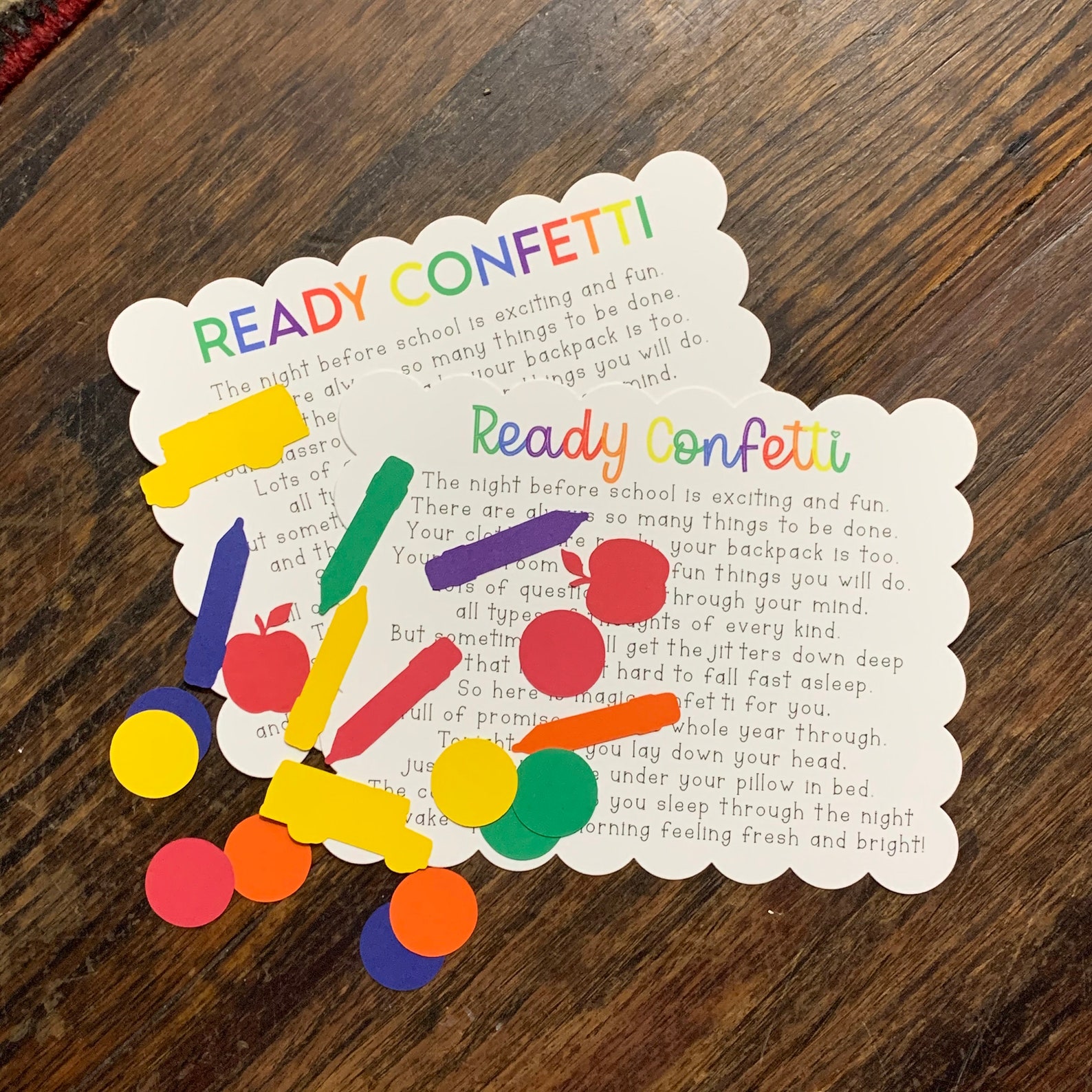 Ready Confetti Back To School First Day of School School Etsy