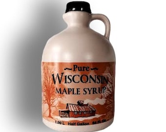 Pure Wisconsin Maple Syrup 1/2 Gallon Grade B