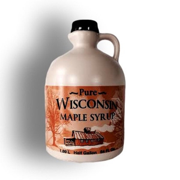 Pure Wisconsin Maple Syrup 1/2 Gallon Grade B