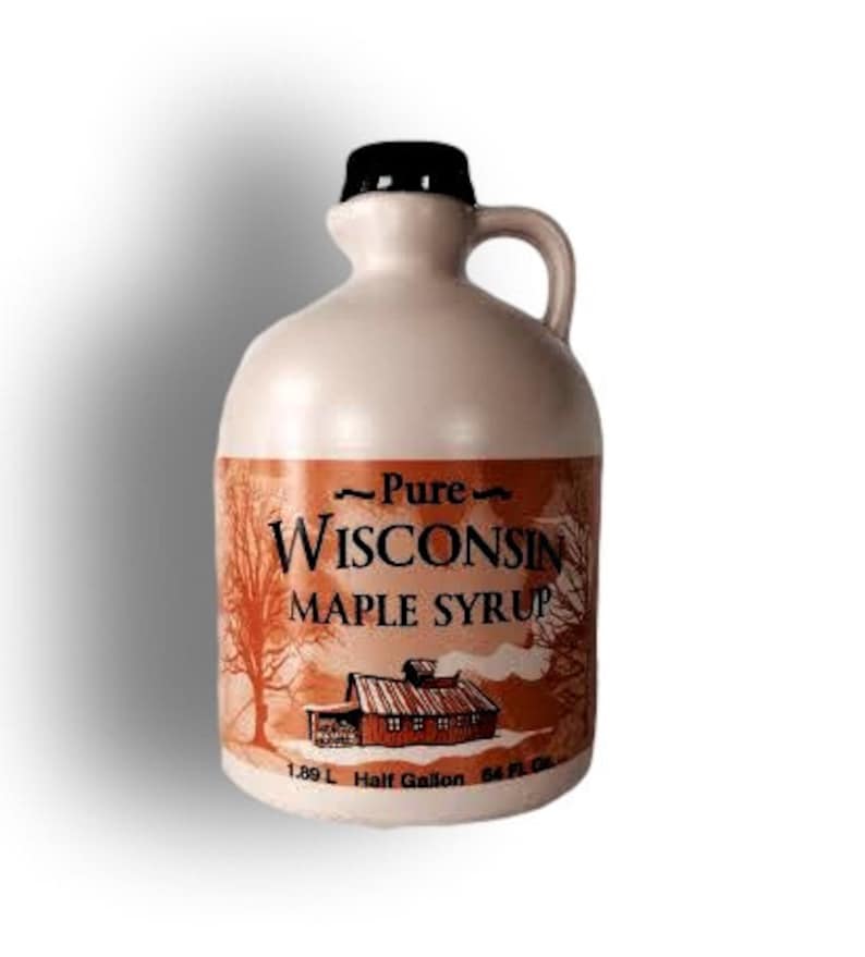 Pure Wisconsin Maple Syrup 1/2 Gallon Grade B image 1.